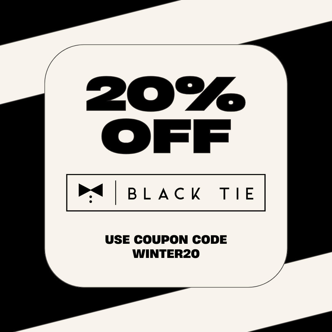 20% off at Black Tie CBD w/ Promo Code WINTER20